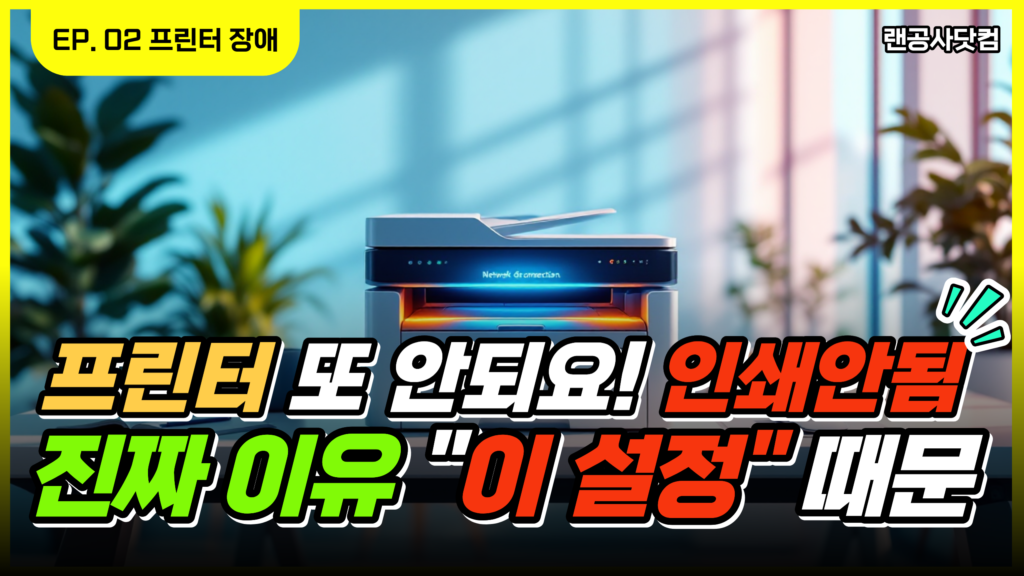 제목을 입력해주세요. 4 윈도우 11 프린터 공유 안됨 연결 오류? 5분 만에 해결하는 완벽 설정법 (22H2 포함)