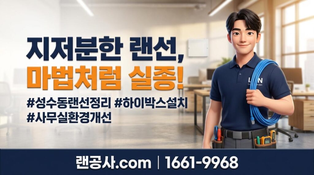 사무실 랜선정리