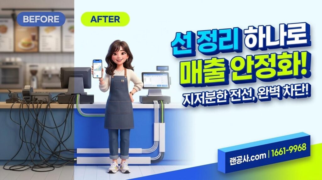 매장 사업장 랜선정리 